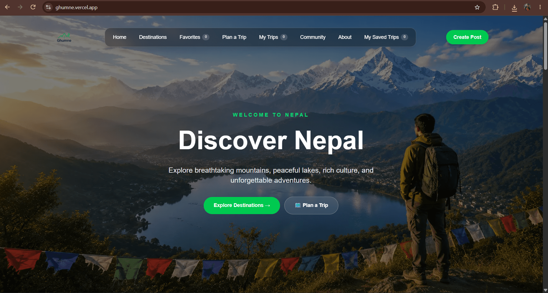 Ghumne - Nepal Explore Platform project screenshot